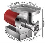 Vleesmolen 1100W – RVS Gehaktmolen met Worstvuller, Verzenden, Nieuw in verpakking