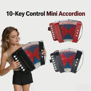 Mini Accordeon 10-Toetsen - Draagbaar Instrument voor Kinder, Muziek en Instrumenten, Accordeons, Verzenden, Nieuw