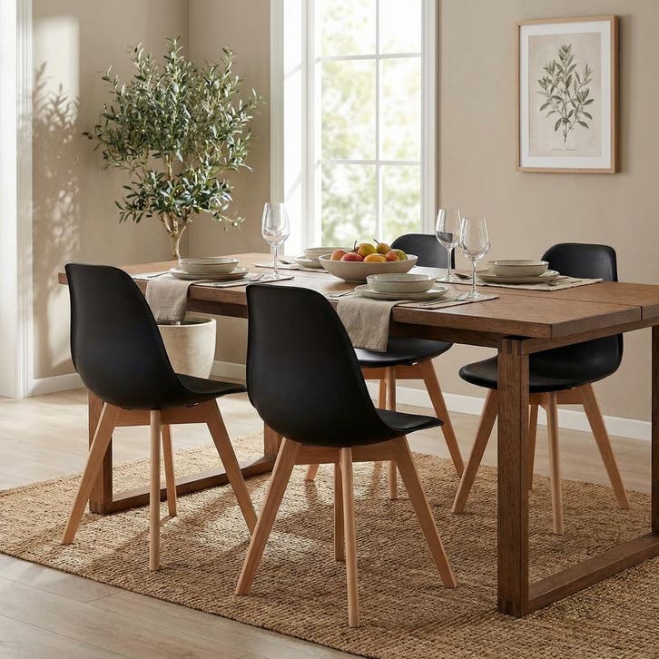 Stoelen KITO zwart | Polypropyleen | Laatste Stuks!, Huis en Inrichting, Stoelen, Vier, Zwart, Nieuw, Hout, Ophalen of Verzenden