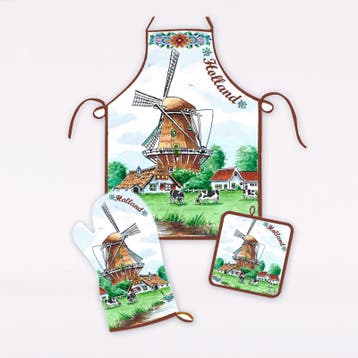Driedelige keukenset Holland Molen en Koetjes - 8548, Ophalen of Verzenden, Nieuw