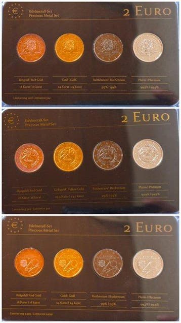 Andorra. 2 Euro 2014/2015 (3 sets) - colored by a private