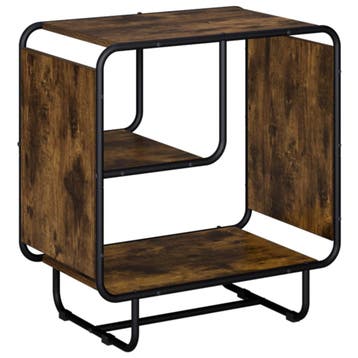 vidaXL Dressoir Gerookt eiken 60 x 37.5 x 64.5 cm Bewerkt, Verzenden, Nieuw, Overige houtsoorten, Minder dan 50 cm