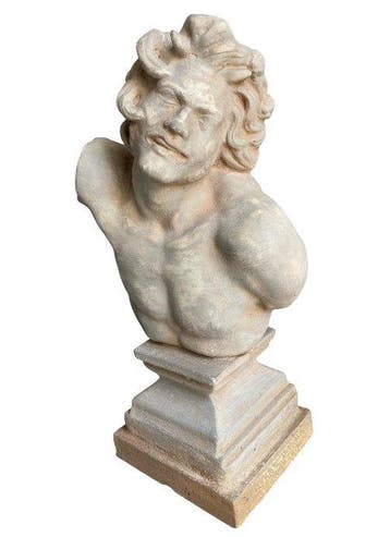 sculptuur, Dorso Eracle su base marmo - 41 cm - Gegoten