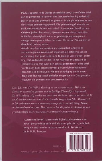 1 Korintiërs / Luisterend leven 9789023923190, Verzenden, Gelezen, Jan van der Wolf
