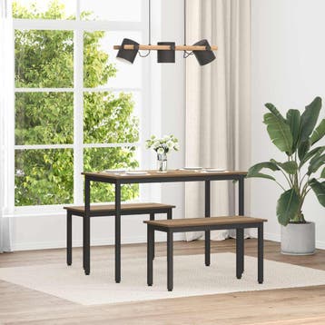 vidaXL Bank Ambachtelijk eiken 80 x 35 x 45 cm Bewerkt hout, Huis en Inrichting, Banken | Bankstellen, Verzenden, Nieuw, Hout