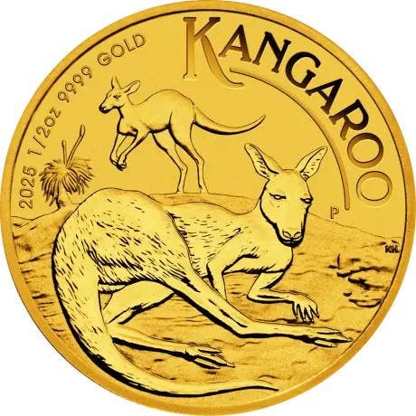 Gouden Kangaroo Nugget 1/2 oz 2025, Postzegels en Munten, Munten | Oceanië, Losse munt, Goud, Verzenden