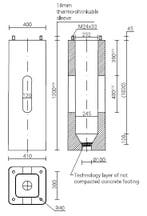 betonsokkel rosa B-70 M24-300x300mm voor lantaarnpaal en..., Nieuw
