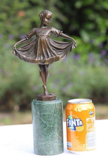sculptuur, lilly het kleine danseresje - 32 cm - brons