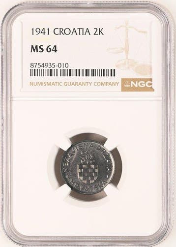 Kroatië. 2 Kune 1941 / MS64 (Zonder minimumprijs)