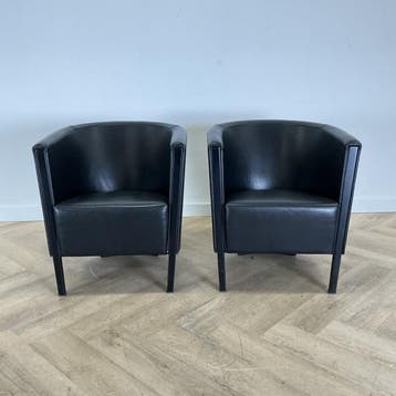Complete set van 2 stuks Moroso Novecento chair van Antonio, Huis en Inrichting, Stoelen, Ophalen of Verzenden, Gebruikt, Zwart