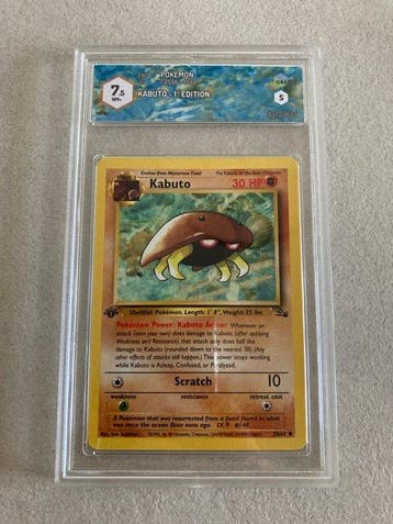 Pokémon - 1 Graded card - Kabuto 50/62 First edition - Graad, Nieuw