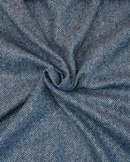 Wol Tweed Zig Zag Blauw, Nieuw, Blauw