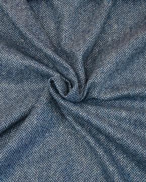 Wol Tweed Zig Zag Blauw, Hobby en Vrije tijd, Stoffen en Lappen, Nieuw, Blauw