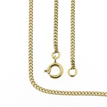 Gouden gourmetschakel ketting, Ophalen of Verzenden, Gebruikt, Overige kleuren, Goud