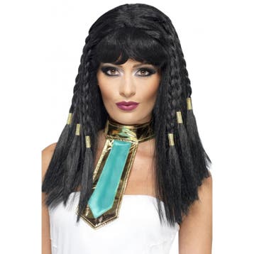 Cleopatra pruik met 3 vlechten - Damespruiken, Verzenden, Nieuw