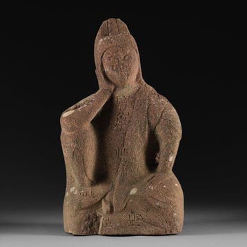 Stele van Nyoirin Kannon  gedateerd op 1747 - Graniet -