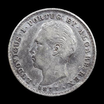 Portugal. D. Luís I (1861-1889). 500 Reis 1877 - Escassa -, Postzegels en Munten, Munten | Europa | Niet-Euromunten