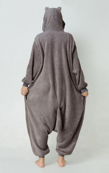 KIMU® Onesie Totoro Grijze Muis Pak L-XL Jumpsuit Huispak Ki, Kleding | Heren, Maat 52/54 (L), Carnaval, Nieuw, Ophalen of Verzenden