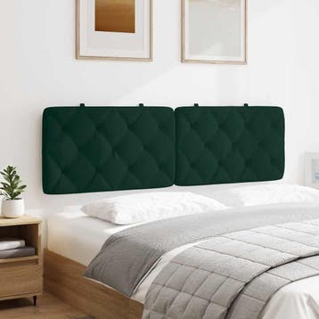 vidaXL Hoofdbordkussen 160 cm fluweel donkergroen, Verzenden, Nieuw, Groen, Stof