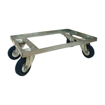 Dolly 55x36x16cm verzinkt met 4 rubberen zwenkwielen, 500kg, Ophalen of Verzenden, Overige typen, Emtrade NL
