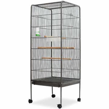vidaXL Vogelkooi 54x54x146 cm staal zwart, Verzenden, Nieuw