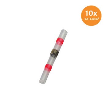 Soldeerhuls Waterdicht Rood (0.5-1.5mm) 10 stuks, Verzenden, Nieuw