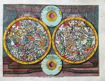 Mappamondo - Hemelkaart / Hemelplanisfeer; Tobias Conrad, Nieuw