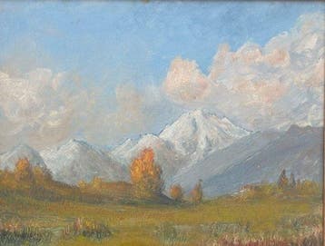 Italiaanse school (XX) - Il monte bianco, visto da le salle