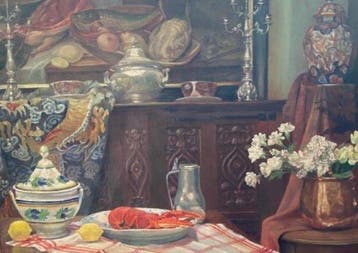 Maurice Hardyns (1876–1954) - Grand Homard – Pronkstilleven