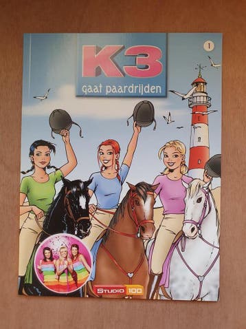 K3 gaat paardrijden, Studio 100, Deel 1, paperback, Boeken, Verzenden, Zo goed als nieuw, Jan Chalmet