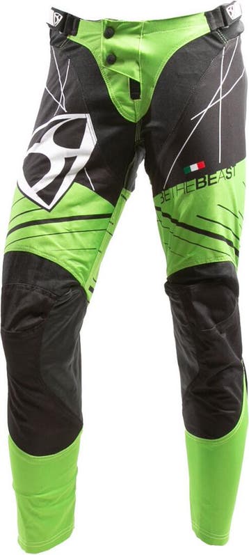 MUGENRACE Hammer Zwart Groene Motocross Broek, Motoren, Nieuw met kaartje, Broek | leer, MUGENRACE, Heren