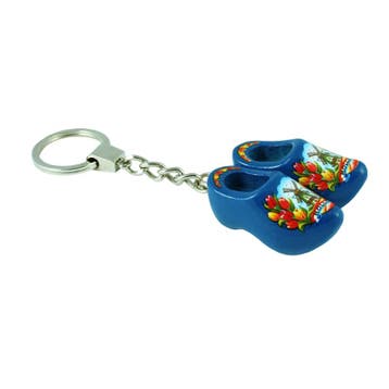 Sleutelhanger met 2 klompjes van 4 cm Blauw, Ophalen of Verzenden, Nieuw