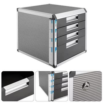 4-Laags Desktop Bestandsorganizer met Slot –Voor Kantoor en, Verzenden, Nieuw