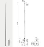 Kantelbare cameramast mast 10 meter hard geanodiseerd al..., Nieuw