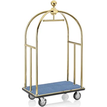 Bagagetrolley | UNITY | RVS | Goudkleurig/Blauw | Wielen, Verzenden, Nieuw in verpakking
