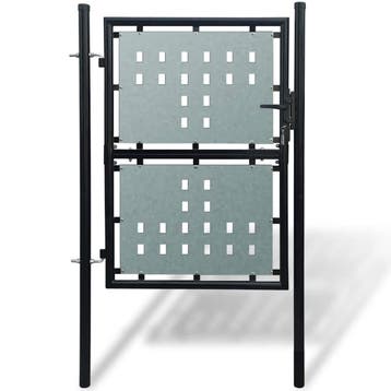 vidaXL Zwarte enkele deur schuttingpoort 100x125 cm, Tuin en Terras, Verzenden, Nieuw