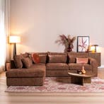 50% Korting: Hoekbank Kyle chenille rood links, Ophalen, Zo goed als nieuw, Stof