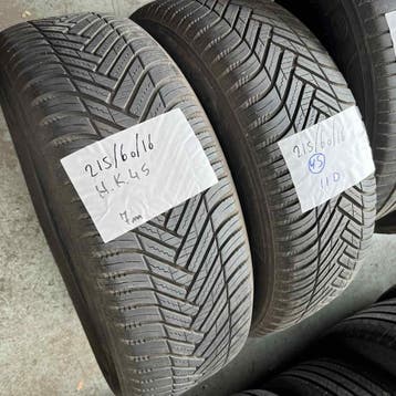 2 x Hankook Kinergy 4S 215-60-16 4 Seizoenbanden 7mm, 16 inch, Ophalen of Verzenden, All Season, Band(en)