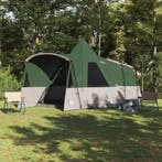 vidaXL Teepee Tent 8-Persoon met dak Groen 720 x 465 x 295, Verzenden, Nieuw, Tot en met 2