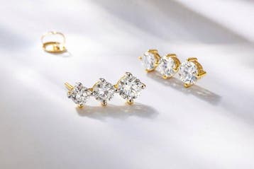 Oorbellen - 14 karaat Geel goud - 3.15ct. tw. Diamant, Nieuw