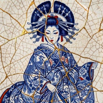MEDSAN - Kintsugi Geisha Porcelain () - UNIQUE EDITION