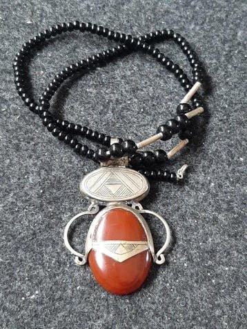 Ketting met hanger - amulet - Tuareg - Marokko -