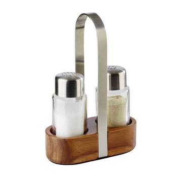 GGM Gastro | (6 stuks) Cruet - WOOD - Houten standaard - |, Verzenden, Nieuw in verpakking