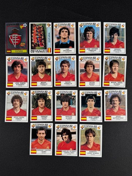 1982 Panini España 82 World Cup, - Espana complete team, Verzamelen, Stickers