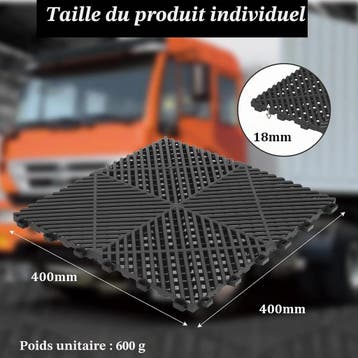 petour garagevloertegels PP 40x40 cm 20 stuks 3,2 m² zwart, Verzenden, Nieuw