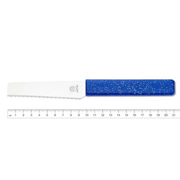 RÖR Solingen Broodjesmes met blauwe kunststof greep, 10 c.., Ophalen of Verzenden, Nieuw, Zilver