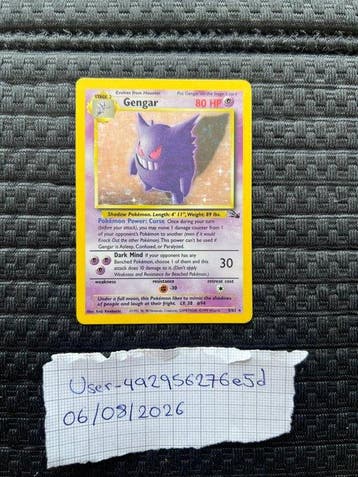 Pokémon - 1 Card - Gengar 5/62 Foil - WOTC - Base set, Nieuw