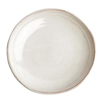 Canvas diepe coupe borden | wit | 23cm | 6 stuks, Verzenden