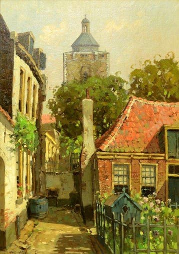 Hendrik Johannes Bellaard (1896-1975) - Oud Stadsgezicht -
