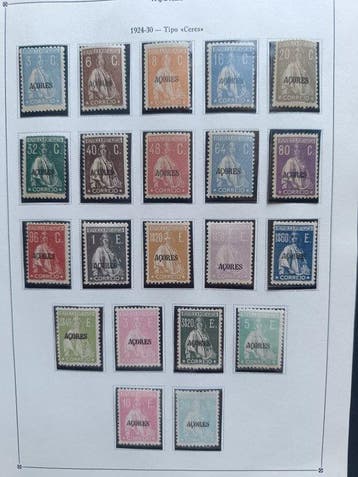 Portugal 1924/1930 - Complete serie CERES AÇORES uit 1924 -, Gestempeld